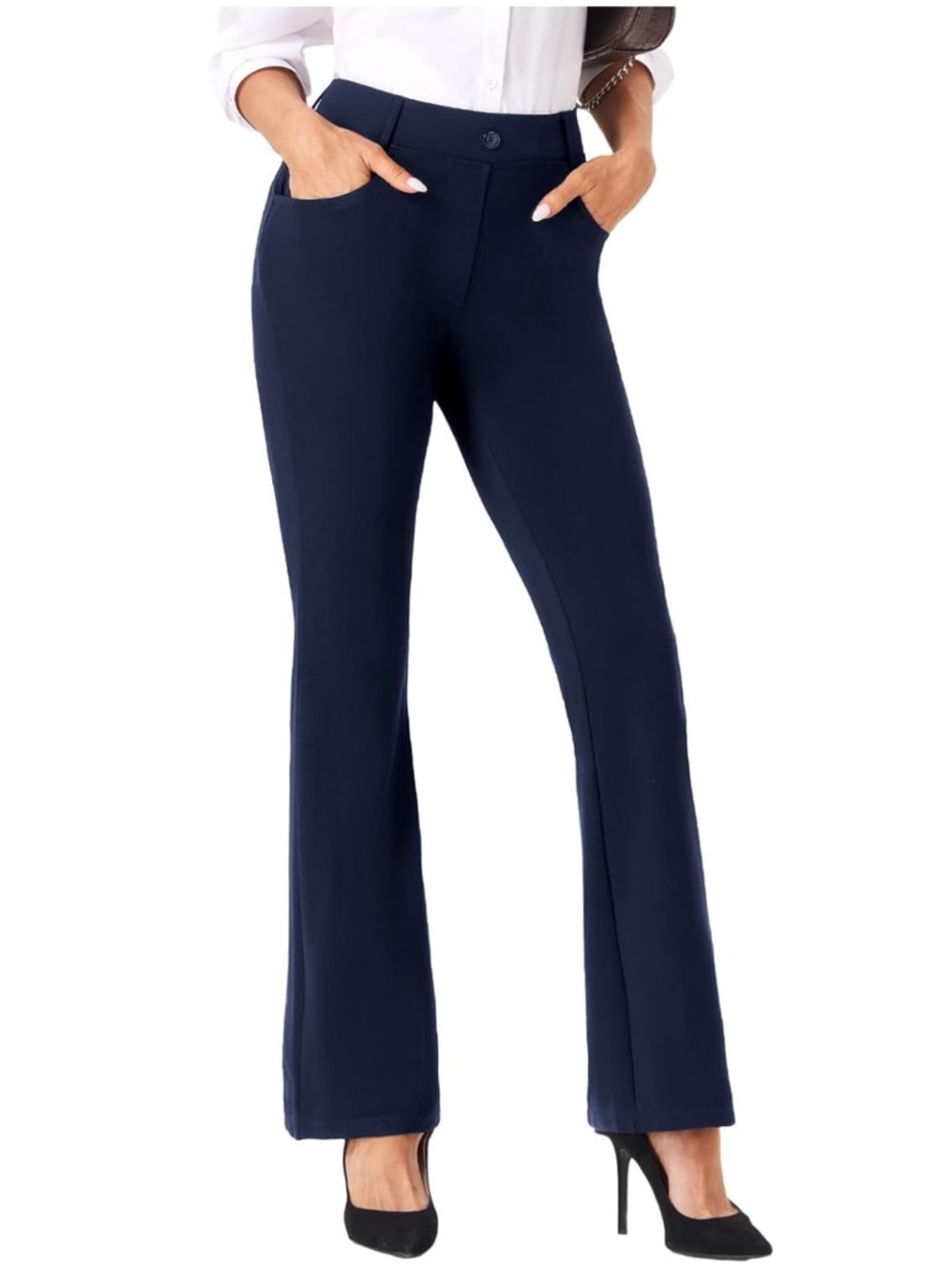VIEHUNT Classic Navy Bootcut Trouser Pants XL